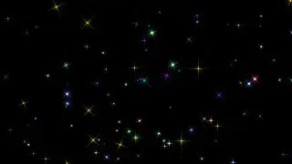 Colorful Stars for Deep Relaxation - background video effect - black screen