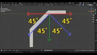 How to make a perfect 45 degree angle in Blender