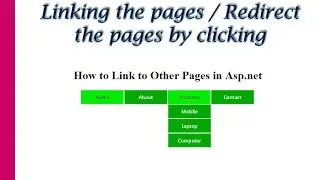 how to link to other pages in asp.net