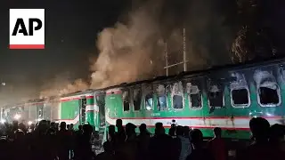 Apparent arson on Bangladesh train kills 4 ahead of election