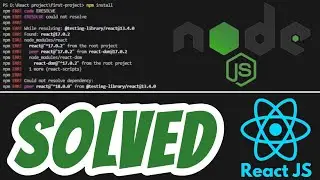 npm ERR! code ERESOLVE could not resolve FIX Node JS React | Npm install error in visual studio code