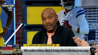 NBA rookies Anthony Black & Grady Dick do hilarious jersey swap