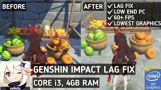 Genshin Impact Lag Fix Low End PC | How To Play Genshin Impact On 4GB RAM Intel HD Graphics