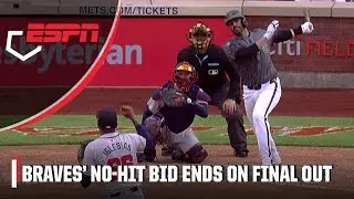 J.D. Martinez spoils Braves’ no-hit bid on the Mets’ final out | ESPN MLB