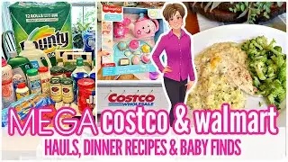 MEGA COSTCO & WALMART HAUL RECIPES & BABY FINDS