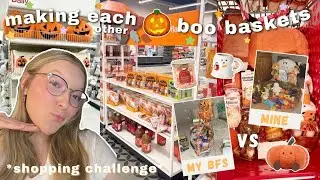 SURPRISING EACH OTHER WITH BOO BASKETS 🎃🍂🧺| shop with me | boo basket inspo 👻