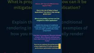 ReactJS Interview Questions #react #shorts