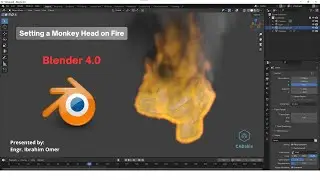 Setting a Monkey Head on Fire | Monkey Head on Fire Blender 4.0 | Blender 4.0 | CADable