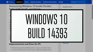 Windows 10 Build 14393 Improvements/Fixes!