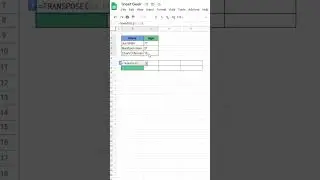 How to use TRANSPOSE function in Google Sheets! 💩 