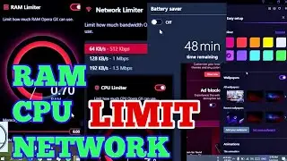 Browser For Gamers - Ram,Internet Speed & CPU Usage Limiter || Opera GX