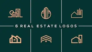 6 Minimal Real Estate Logo Design (Speed Art) - How to Design a Logo in Illustrator