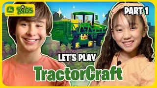 Let's Play TractorCraft! 🚜 Minecraft Farming | John Deere Kids