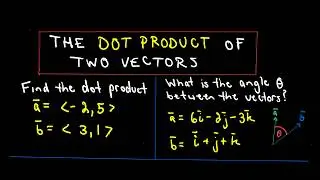 Vectors - The Dot Product