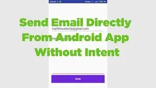 Sending Email From Android App without Intent | Example & Source Code