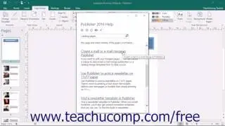 Publisher 2016 Tutorial Using Publisher Help Microsoft Training