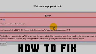 (SOLVED) Access Denied for User 'root'@'localhost' (using password : NO) (XAMPP)