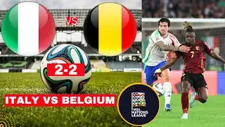 Italy vs Belgium 2-2 Live Nations League Football Match Score Commentary Highlights Direct Vivo