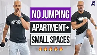 Full Body Apartment & Small Space Friendly HIIT Workout with Weights (NO JUMPING)