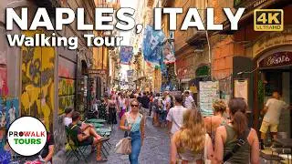 Naples Italy 🇮🇹 (ASMR - Binaural City Sound) Walking Tour 🚶‍♂️- Prowalk Tours