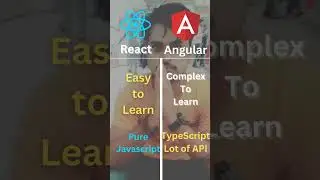 Angular vs React 👍👉#shorts #angular #testycodeiz