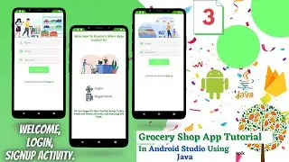 Modern Login And Register In Android Studio| Grocery App In Android Studio| Grocery Shopping App