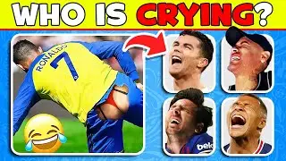 Who is CRYING? 😭🤬🤢 Guess INJURY, Body and Sad Moments of Football Player | Messi, Ronaldo, Mbappe