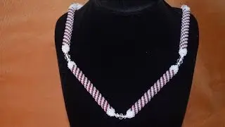 Beaded harness in mosaic technique.  Beadwork.  Master class