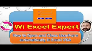 How to open and close a userform automatically using Excel VBA