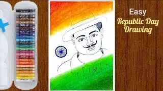 Rebublic Day Easy Drawing / Bhagat Singh Drawing / 26 January Special Drawing / School Project
