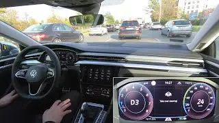 Volkswagen Arteon Travel Assist: real-life test in a city (Traffic Jam Assist) highway :: [1001cars]