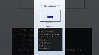Delete icon button effect html css javascript project 2024 | trash button icon html css | #html #css