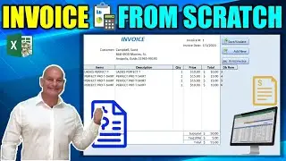 Learn How To Create This Amazing Excel Invoice While I Build It From Scratch [Full Training]