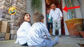 Leaving my kids on their Grandparents' Doorstep Prank🤣❤️