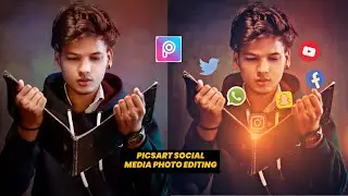 PICSART SOCIAL MEDIA PHOTO EDITING | SOCIAL MEDIA CONCEPT EDITING | GLOWING SOCIAL MEDIA EDITING |