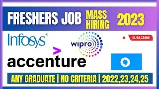 Infosys Accenture Wipro Mass hiring 2023 | Fresher offcampus hiring | job vacancy for freshers