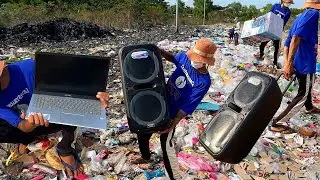 OMG! Top Dumpster Diving Found Big Speaker (KOGO USA K1255) & Laptop ASUS at Trash Places