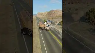 Unsuccessful overtaking Crazy car crash sim#209 #shorts