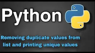 Python Practice Programs: Removing duplicate values from list