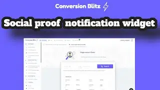 Social Proof Notification Tool| Popups|FOMO|Widget|Conversion Blitz