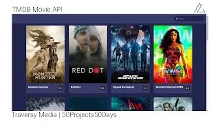 Movie app based on TMDB API | Day 17 | HTML CSS JS | 50Projects50Days