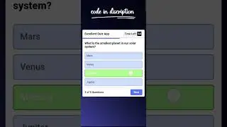 Simple quiz app in HTML CSS and Javascript || Mobile coder || 