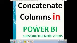 Concatenate Columns in Power BI | Calculated Column in Power BI