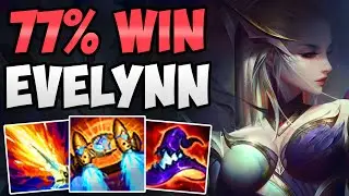 CHALLENGER 77% WIN RATE EVELYNN INSANE 1V9! | CHALLENGER EVELYNN JUNGLE GAMEPLAY | Patch 12.23 S12