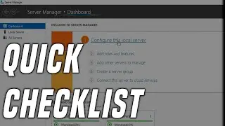 How to Setup Windows Server 2016 Checklist