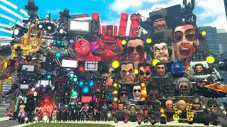 ALL TV MAN UPGRADED, TRI TITAN ULTRA AND SPEAKERMAN ROCK VS 1-76 SKIBIDI TOILET BOSSES (Garry's Mod)