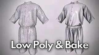 How to bake high-poly on low-poly models : Marvelous Designer & Substance Painter