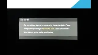 100% worked Solution for The Current input timing is not supported by the monitor