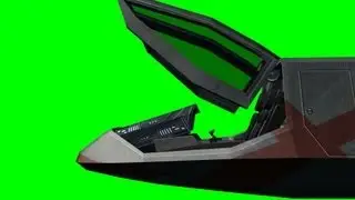 Spaceship Cockpit open/close animation 2 - green screen - free use