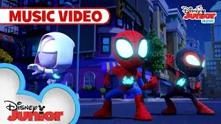 Glow Webs Glow Music Video 🎶 | Spidey and his Amazing Friends | @disneyjunior